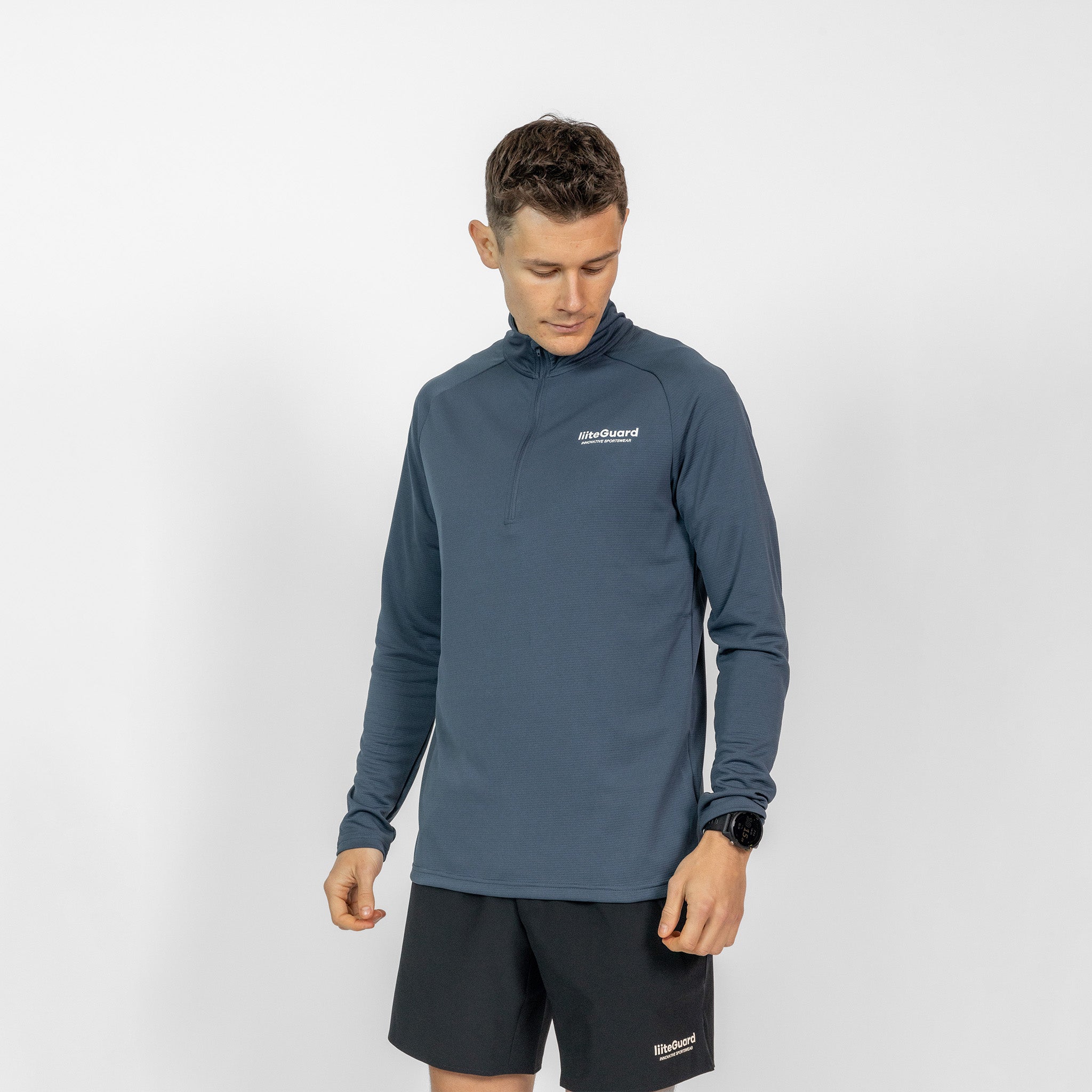 liiteGuard GROUND-TECH 1/4 ZIP SHIRT (MEN) Zippers Dark Navy Blue