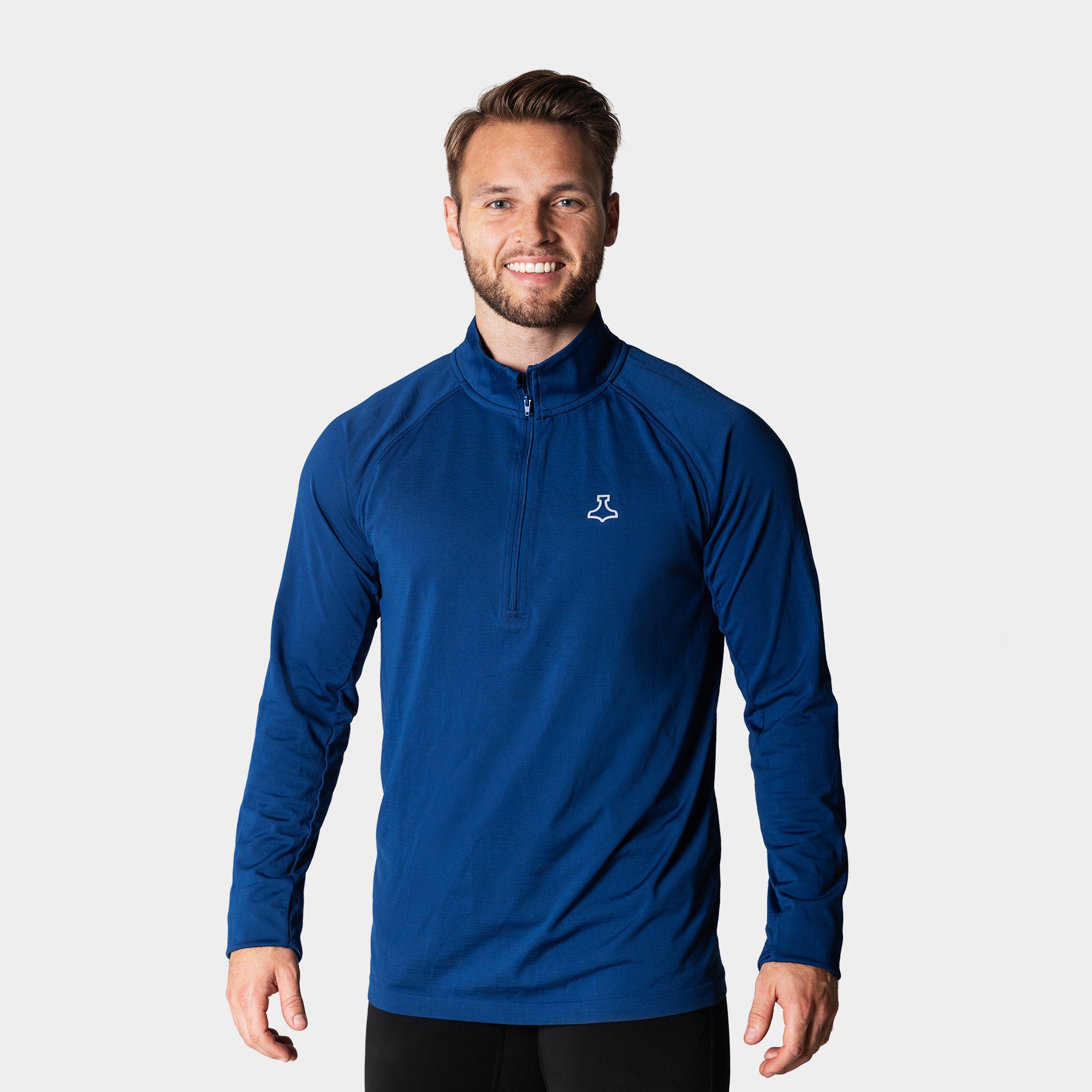 liiteGuard RE-LIITE 1/4 ZIP SHIRT (MEN) Zippers Blue melange