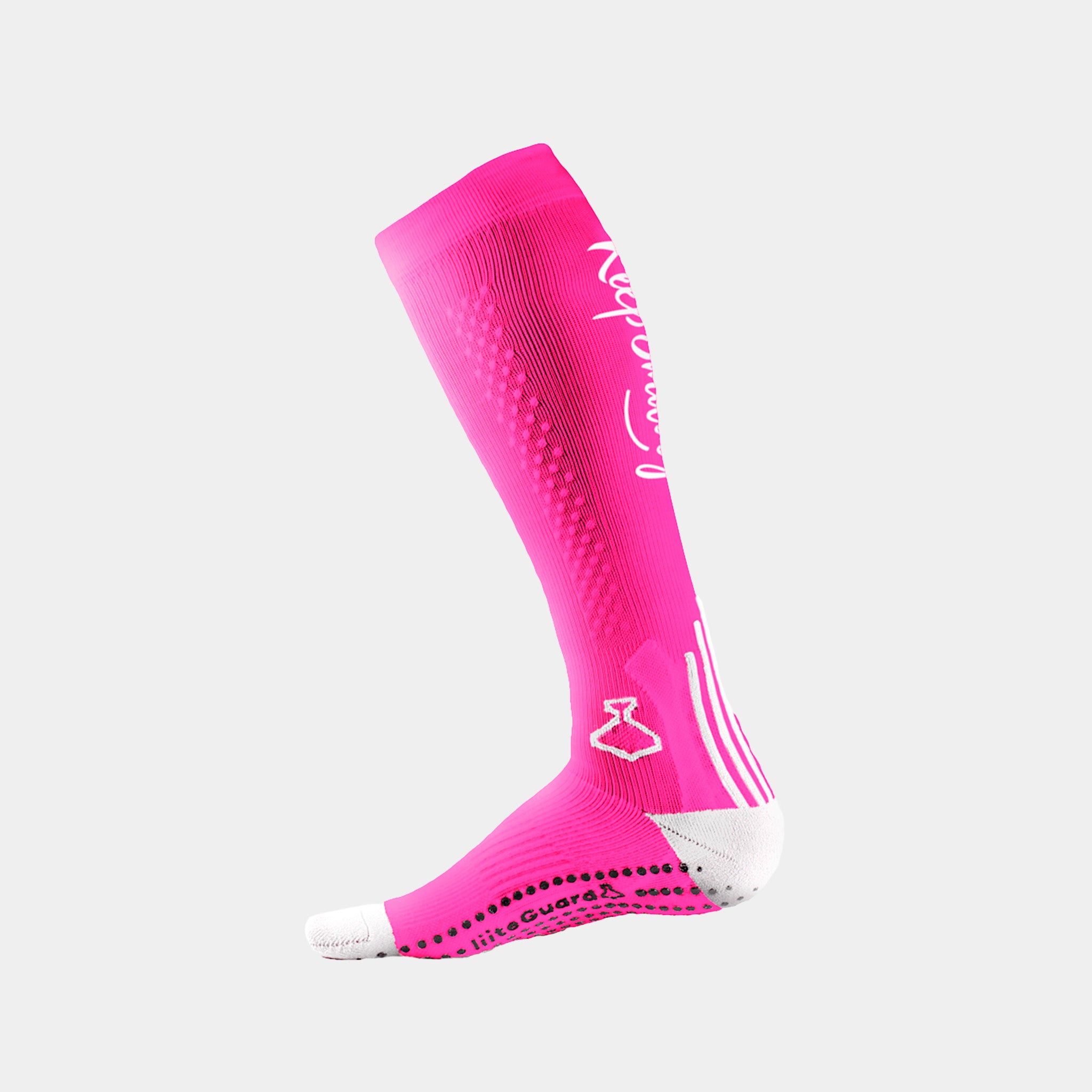 liiteGuard SHIN-TECH GRIP RUNNING SOCK Lange strømper Pink