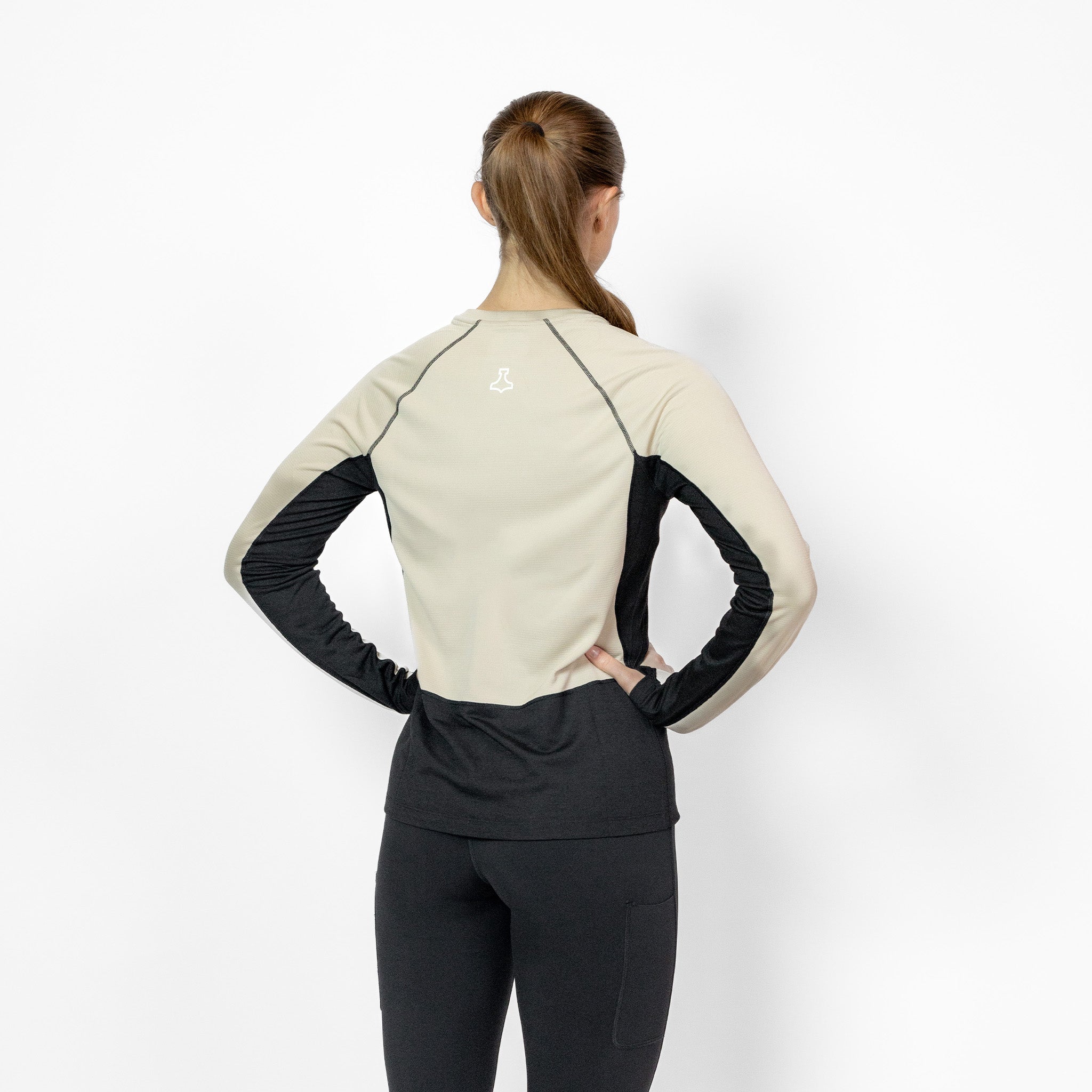 liiteGuard MERINO HYBRID LONG SLEEVE (WOMEN) Baselayer Black/Sand