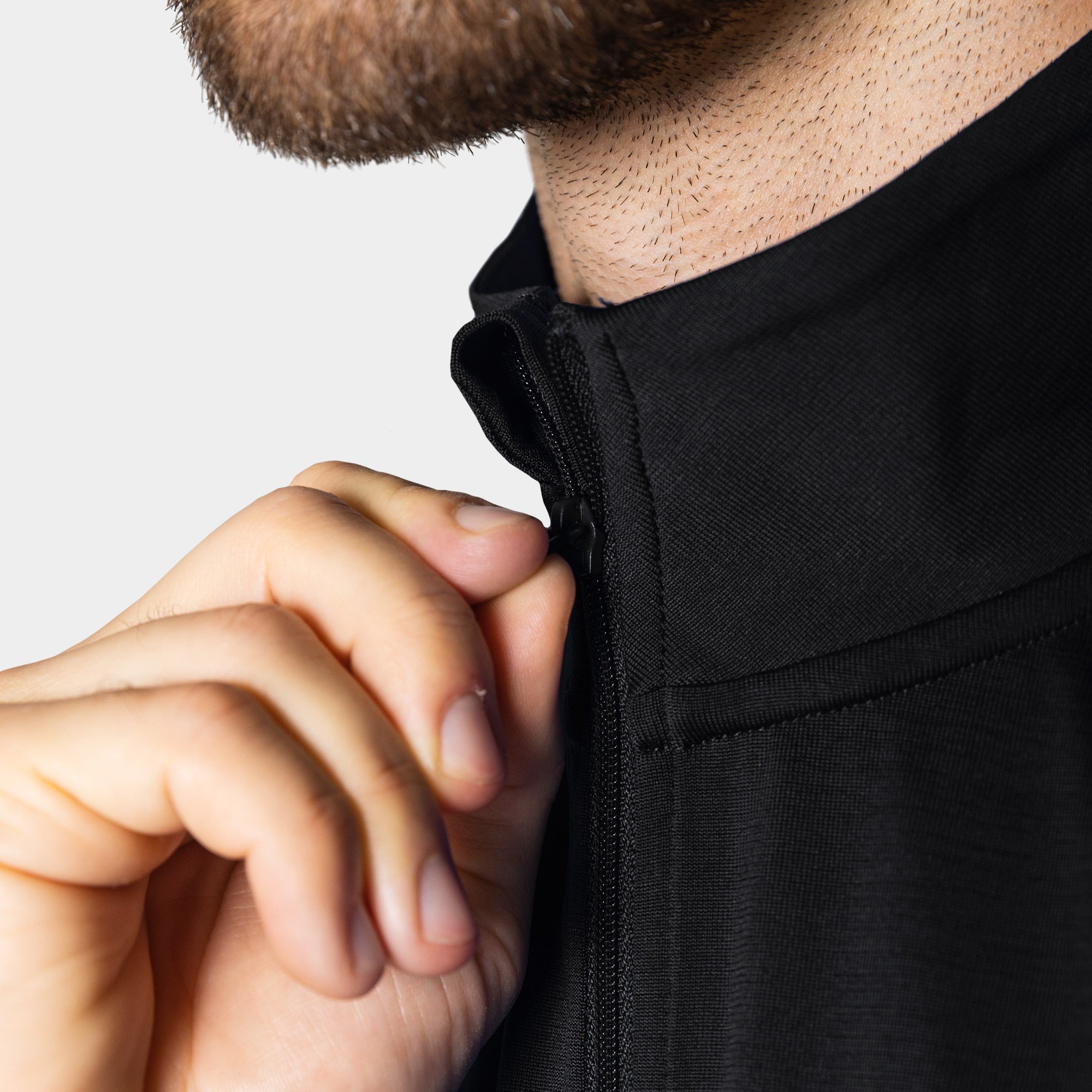 liiteGuard RE-LIITE 1/4 ZIP SHIRT (MEN) Zippers Black