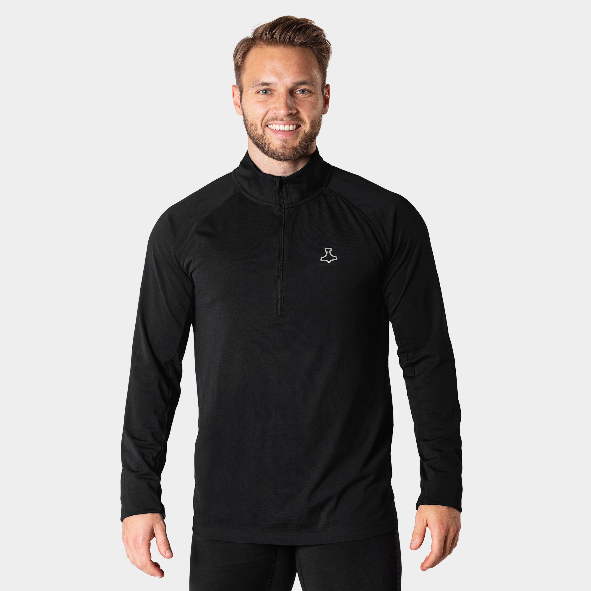 liiteGuard RE-LIITE 1/4 ZIP SHIRT (MEN) Zippers Black