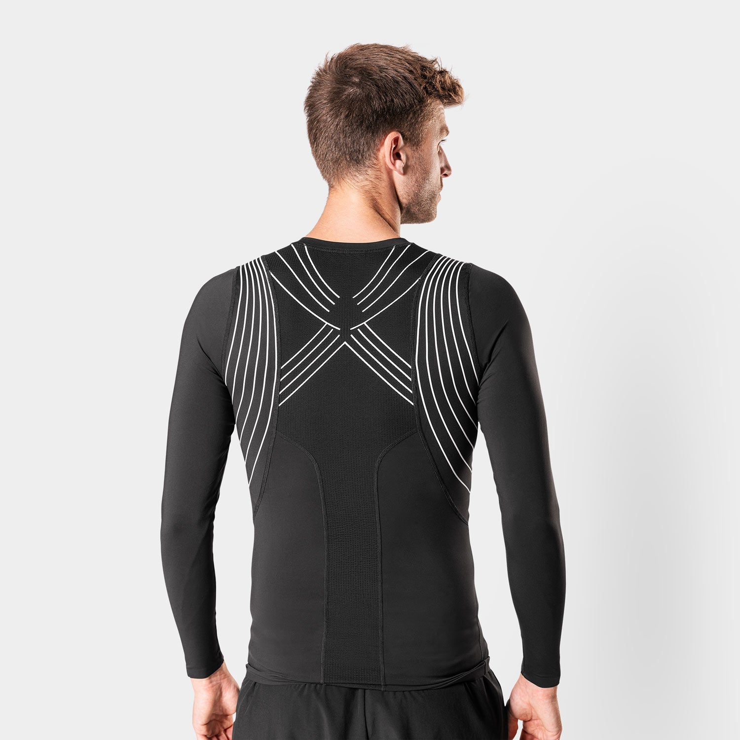 liiteGuard SPINE-TECH BASELAYER LS (MEN) Baselayer Black